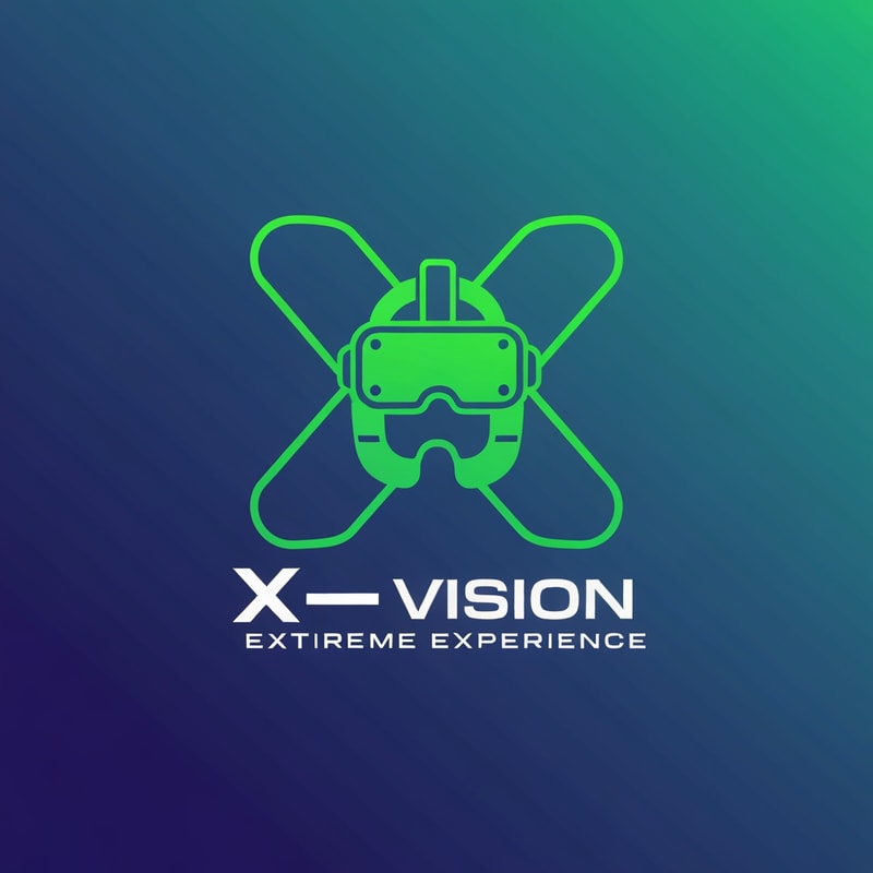 i want to create a logo for X-vision. Its a company which offer a safe oppurtinity to try extreme sport via VR. The motto is extreme experience