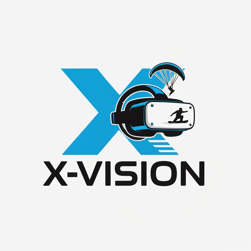 i want to create a logo for X-vision. Its a company which offer a safe oppurtinity to try extreme sport via VR