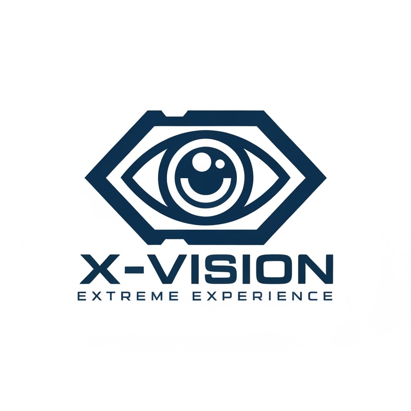 i want to create a logo for X-vision. Its a company which offer a safe oppurtinity to try extreme sport via VR. The motto is extreme experience