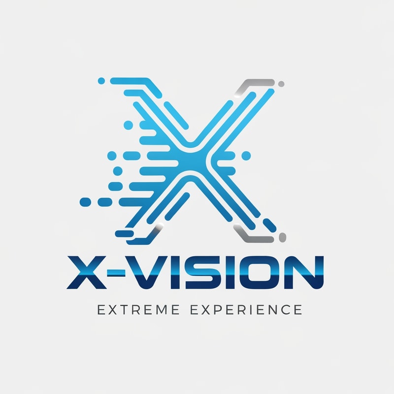 i want to create a logo for X-vision. Its a company which offer a safe oppurtinity to try extreme sport via VR. The motto is extreme experience