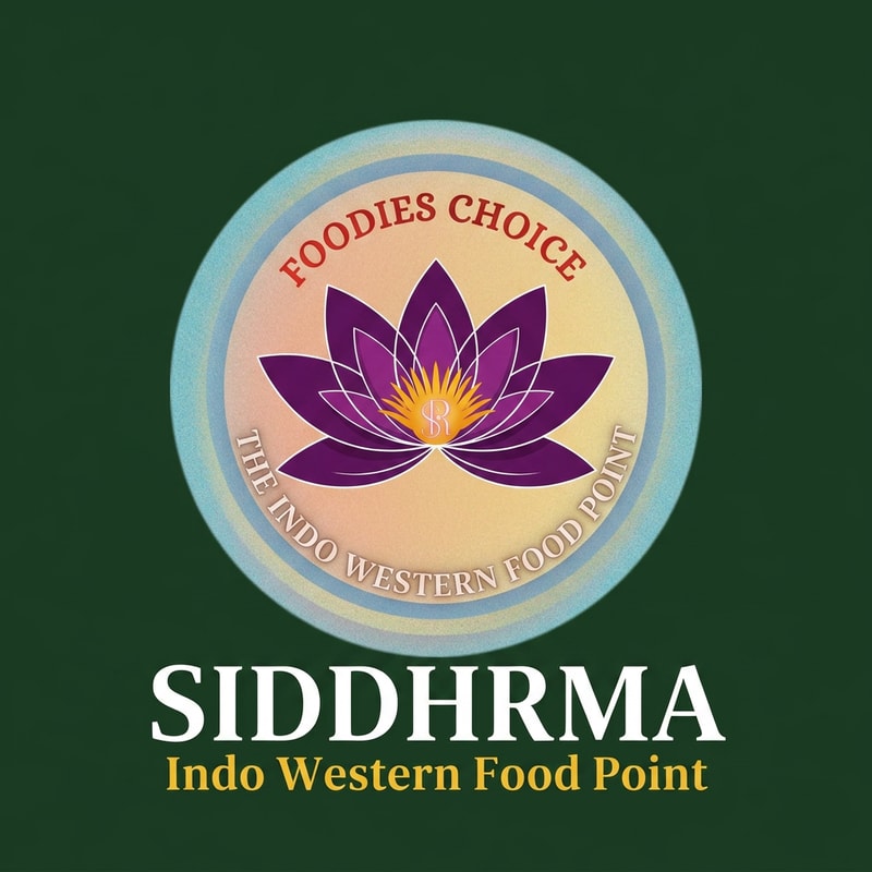 use this two image and creat logo for siddhrma the indo westan food ponit