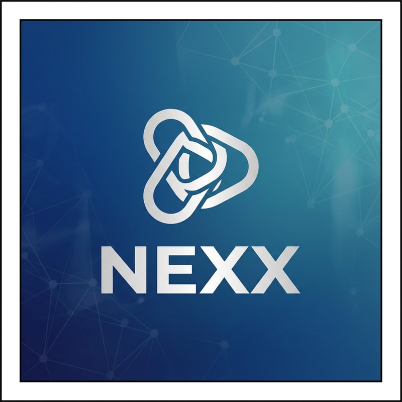 make a professional logo of NEXX and add colours also in backgroung