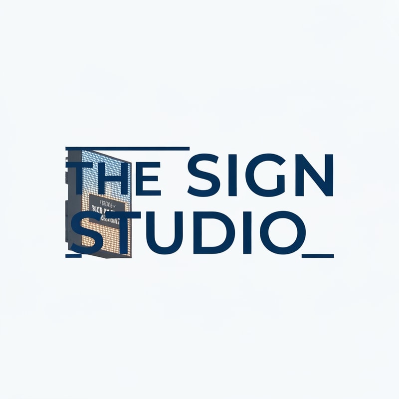 Create a logo using name The Sign Studio for a LED sign board shop