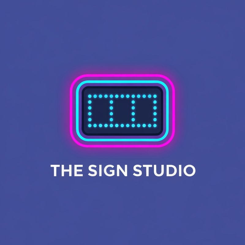 Create a logo using name The Sign Studio for a LED sign board shop