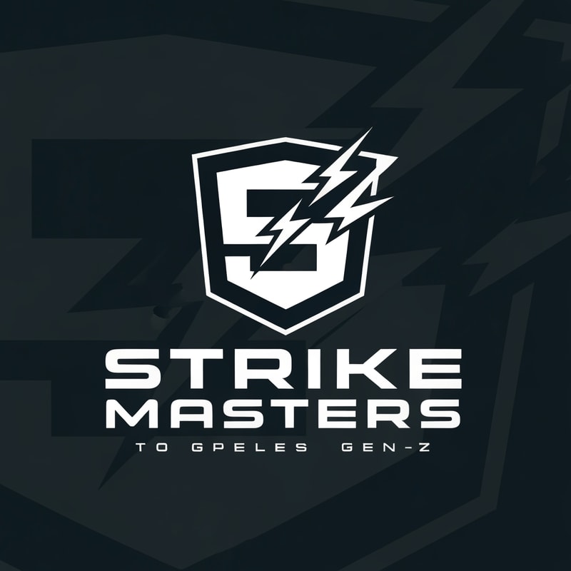 Generate logo that will attract Gen-Z brand name "strike masters"