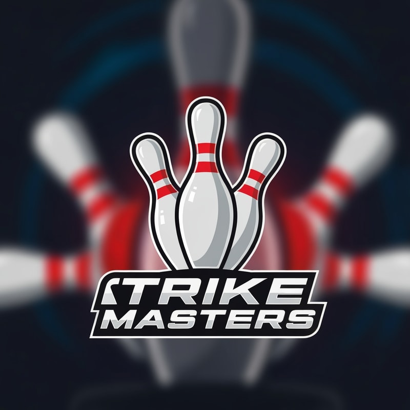 Generate a logo for brand named "Strike masters" it is related to bowling