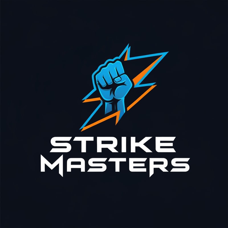 Generate logo that will attract Gen-Z brand name "strike masters"