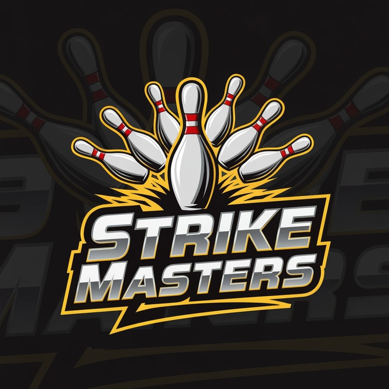 Generate a logo for brand named "Strike masters" it is related to bowling