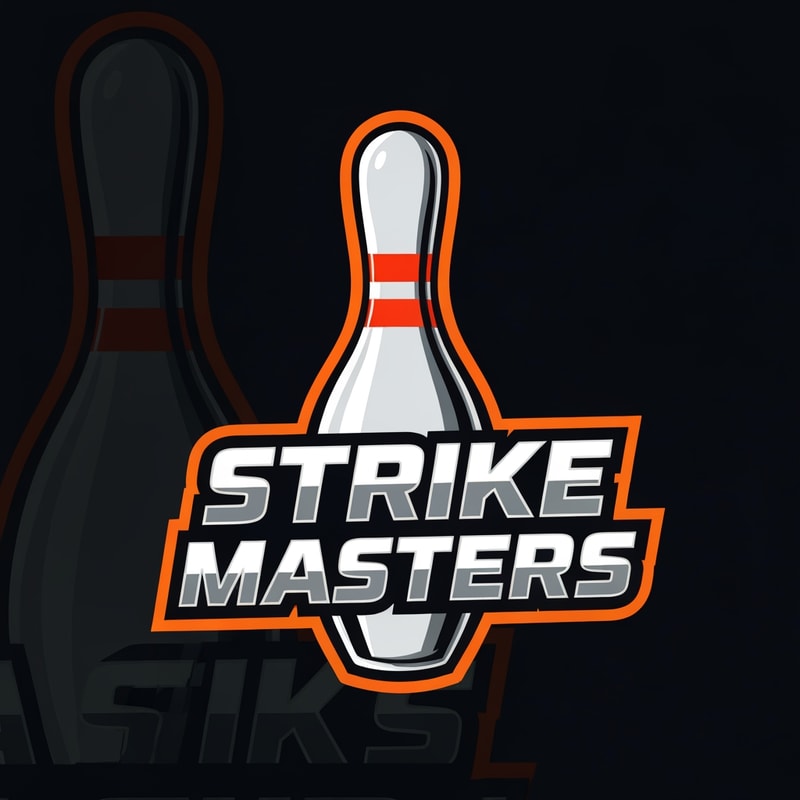 Generate a logo for brand named "Strike masters" it is related to bowling