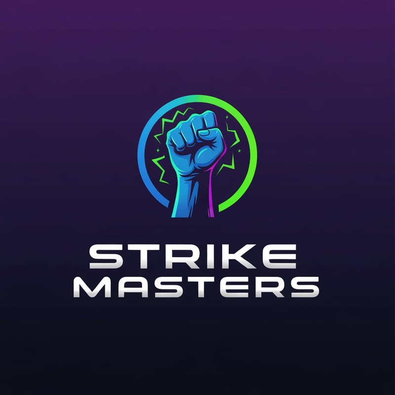 Generate logo that will attract Gen-Z brand name "strike masters"