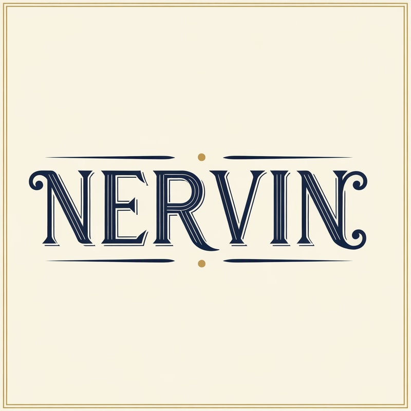 Create a logo for my name NERVIN.