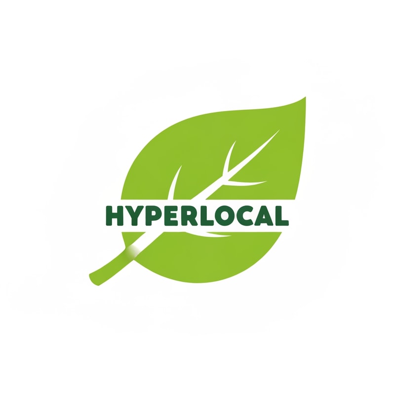 HYPERLOCAL logo a grocery item store small logo