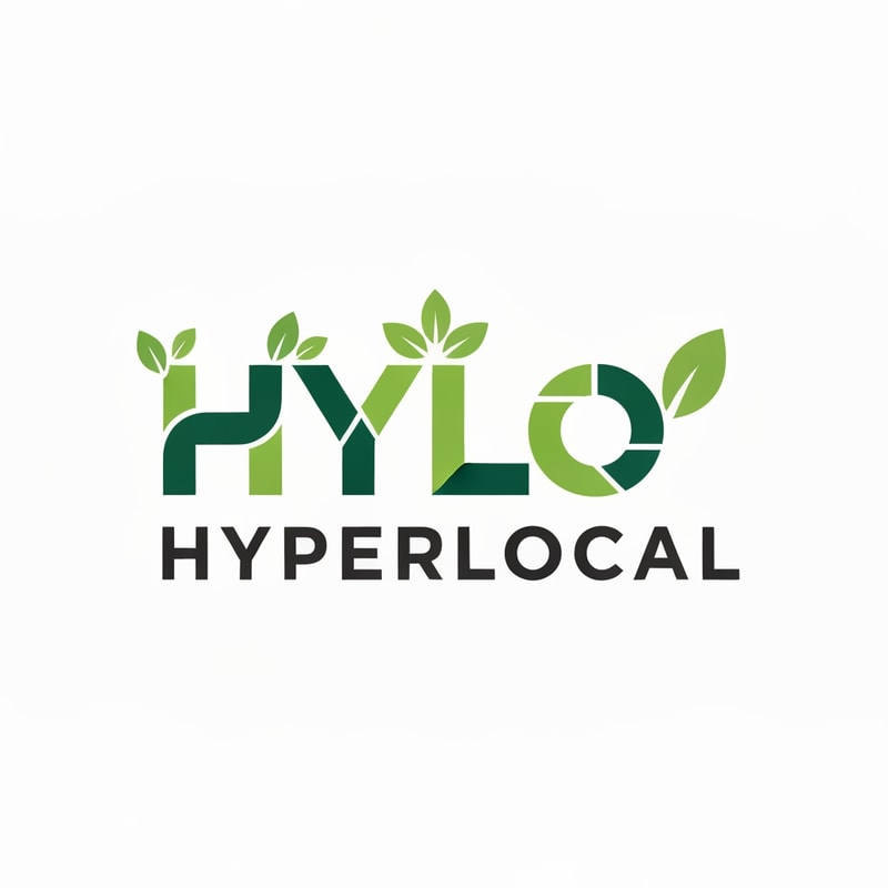 HYPERLOCAL logo a grocery item store small logo,do not keep it whole name only letters