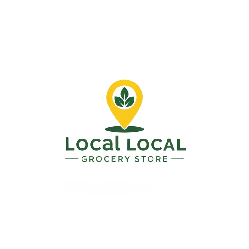 HYPERLOCAL logo a grocery item store small logo