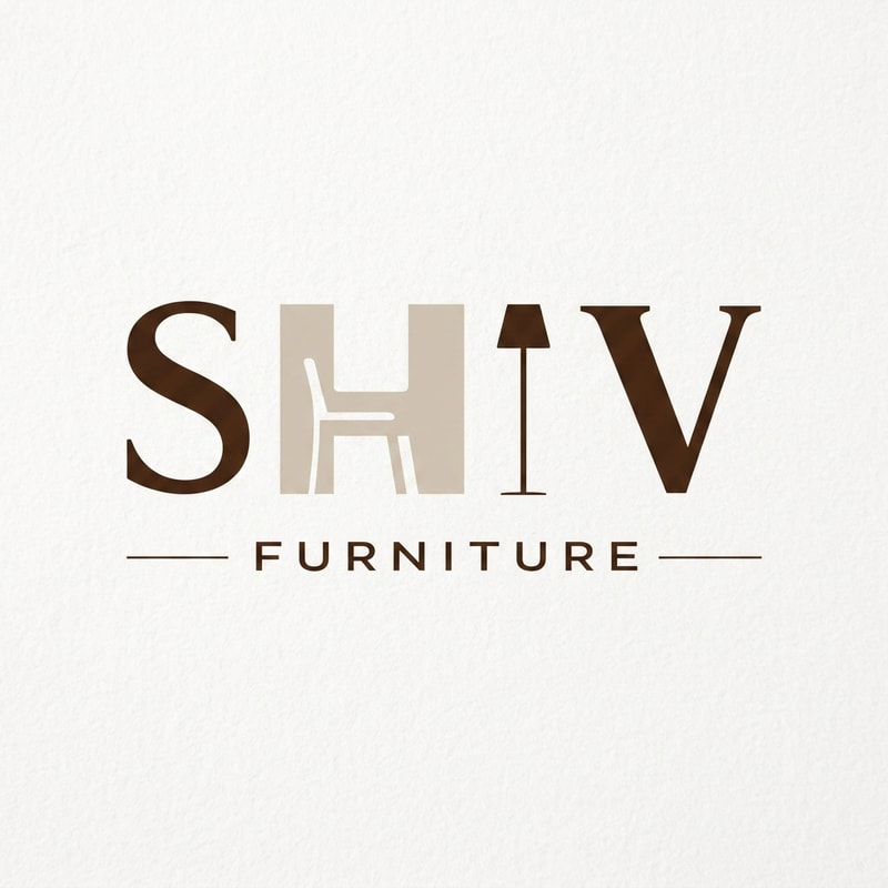 in this image make that chair in H in light brown color in #d4cabc and shiv font color in #50311d