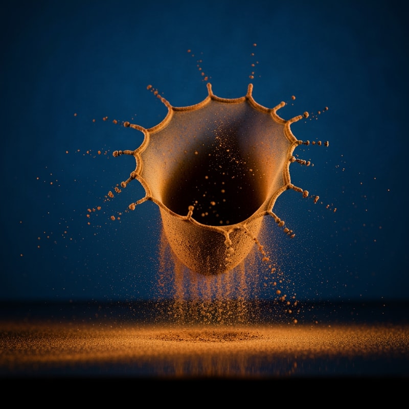 Coffee Powder Splash Concept (Very Premium)

Nestlé coffee powder jar placed at the center surrounded by rich dark coffee powder bursting outward in a smooth splash effect, fine powder particles frozen in motion, deep brown monochrome background, soft dramatic lighting, glossy reflections on jar surface, premium coffee advertisement style, hyper-realistic textures, shallow depth of field, clean composition