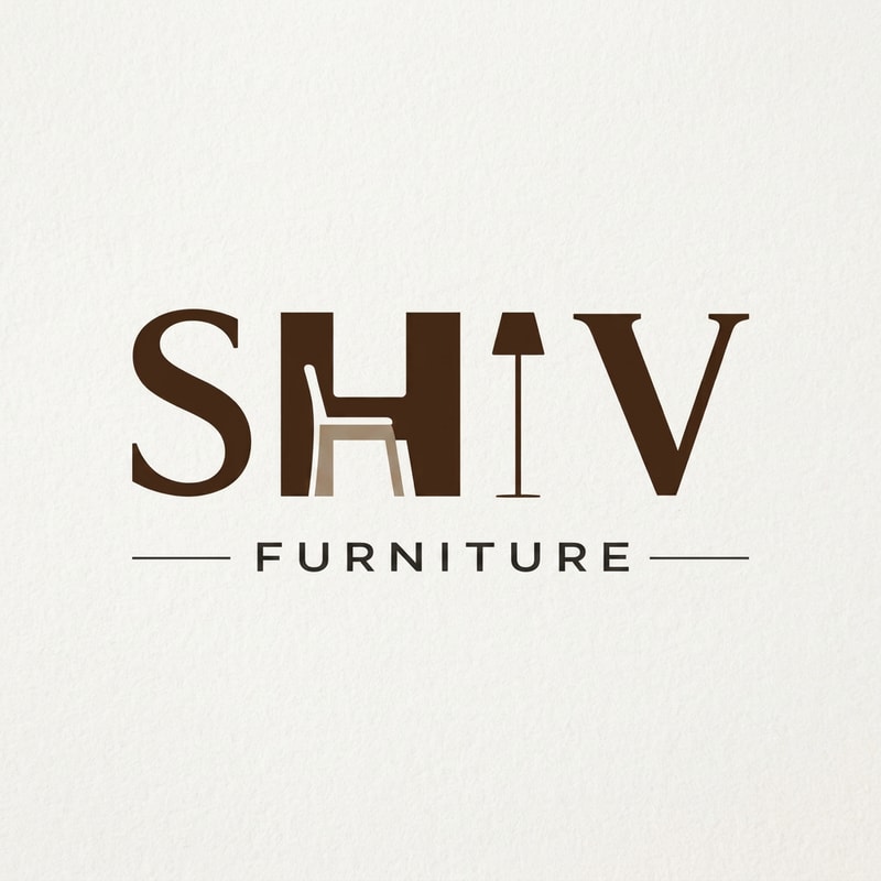 in this logo keep whole logo same but change the color of SHIV in #50311d and the chair in H keep it same just change color of chair in #a5907b