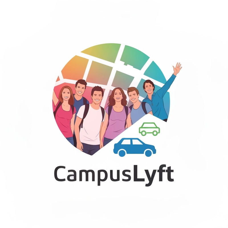 Deaign a wonderful logo for the app 'CampusLyft' it is a camus ride sharing app. The logo should be very impressive. The students are the highlight