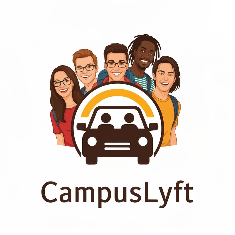 Deaign a wonderful logo for the app 'CampusLyft' it is a camus ride sharing app. The logo should be very impressive. The students are the highlight