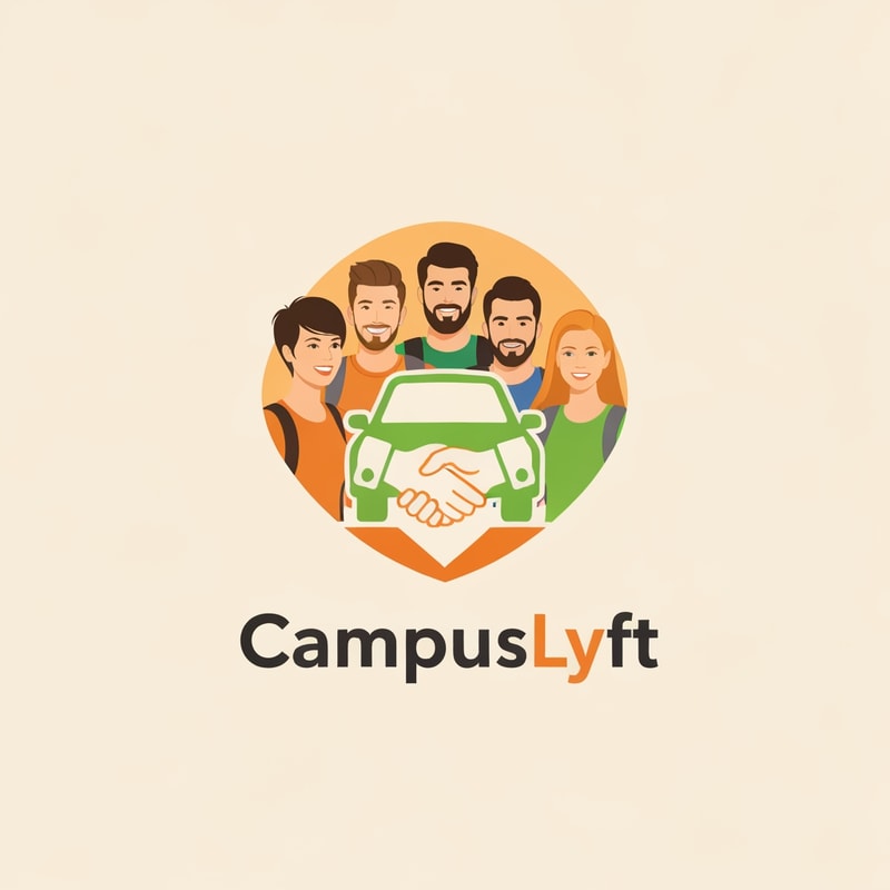 Deaign a wonderful logo for the app 'CampusLyft' it is a camus ride sharing app. The logo should be very impressive. The students are the highlight. Logo