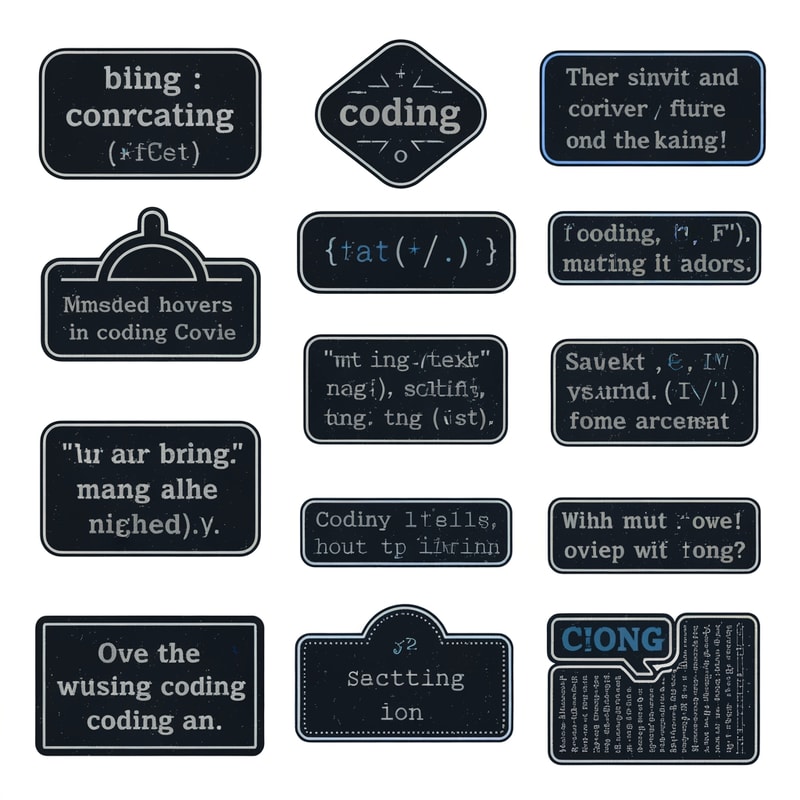 i need coding stickers for hackathon
english only
it shld hve like the sticker's outline
it shld be hackerish-coderish vibe dark