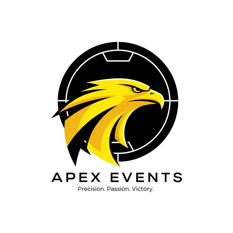 a logo of a sport tournament organising group with balck and yellow theme