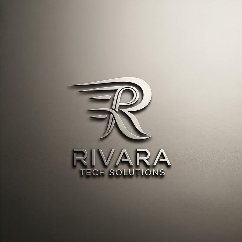 create a logo design for RIVARA Tech Solutions highlite the letter R and lightly mention the letter P in R, keep this as reference