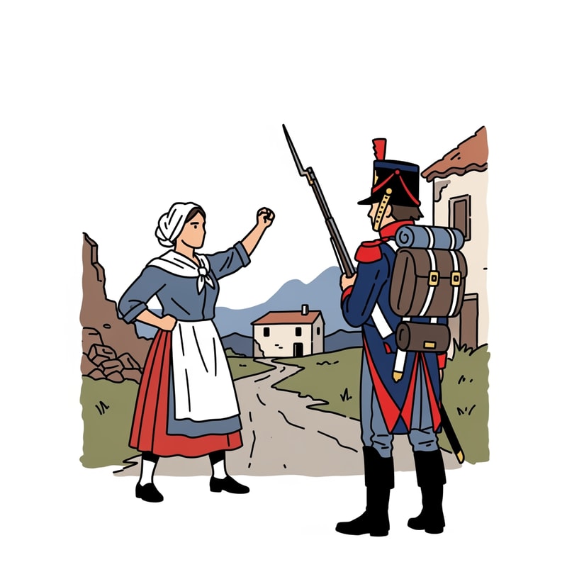 Generame una foto de un dibujo de la spanish war of independeceue sea facil de dibujar
