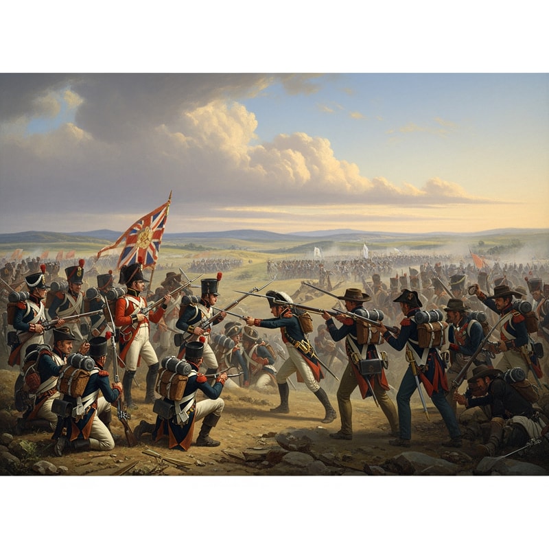 The French army entered Spain in 1808 in order to conquer Portugal. However, Napoleon broke the agreement he made with Godoy and the French began to attack and conquer Spain. The Spanish War of Independence started on 2 May 1808. In the first few years, the Spanish people were unprepared and disorganised, and the French army controlled most of Spain. Things changed in 1812, when Portuguese, British and Spanish troops defeated the French in the Battle of Arapiles.
The French retreated and the war finally ended in 1814.