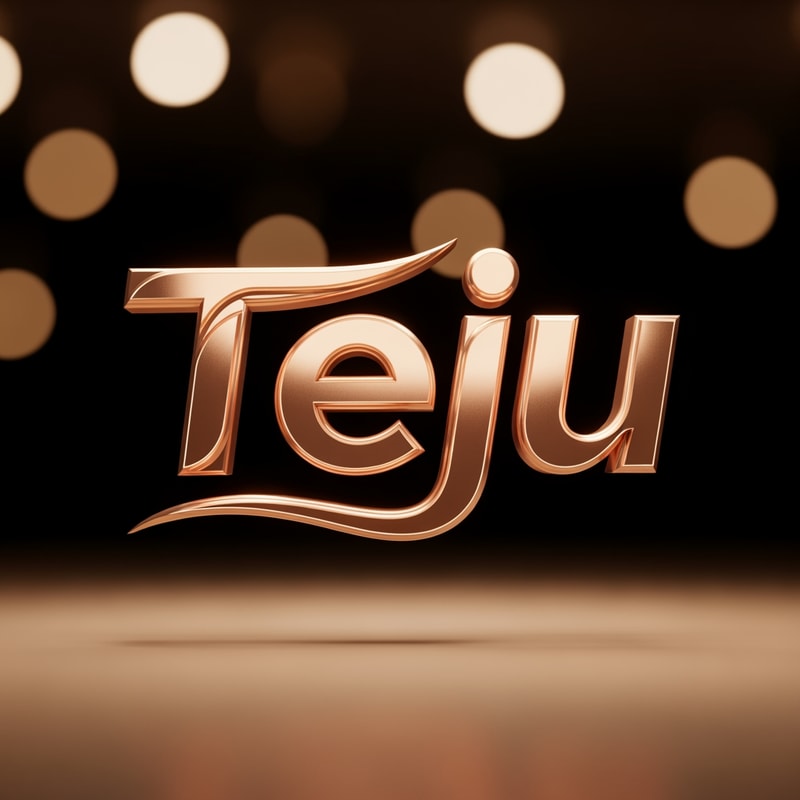 creat a my name with brand name teju