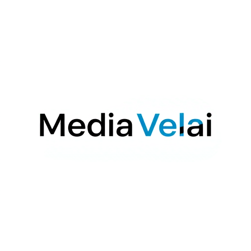 Professional logo design. Minimal modern typography logo for the brand name “Media Velai”.
Concept: clean and professional, representing all media works, video editing, and production services.
Style: geometric, sans-serif, bold but aesthetic typography with smooth letter spacing.
Colors: Black & White base, with optional highlight in royal blue or gradient neon for a modern touch.
Layout: Horizontal wordmark (easy to use on digital + print).
Mood: sleek, futuristic, creative, easy to read, similar to top creative media agencies like Pixel Studios, Eagle Media, and Social Beat.
Output: flat vector logo, minimal design, high contrast, scalable.