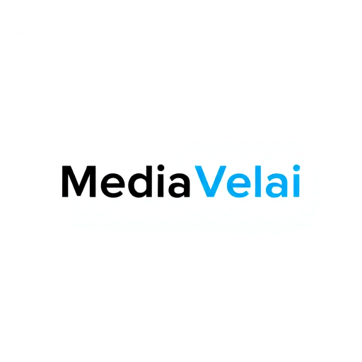 Professional logo design. Minimal modern creative logo for the brand name “Media Velai”.
Concept: clean and professional, representing all media works, video editing, and production services.
Style: geometric, sans-serif, bold but aesthetic typography with smooth letter spacing.
Colors: Black & White base, with optional highlight in royal blue or gradient neon for a modern touch.
Layout: Horizontal wordmark (easy to use on digital + print).
Mood: sleek, futuristic, creative, easy to read, similar to top creative media agencies like Pixel Studios, Eagle Media, and Social Beat.
Output: flat vector logo, minimal design, high contrast, scalable.