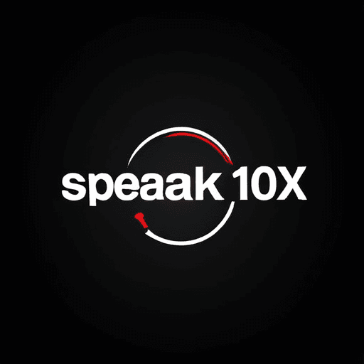 Professional logo design. Speak10x <lora:sdxlbase20:1>