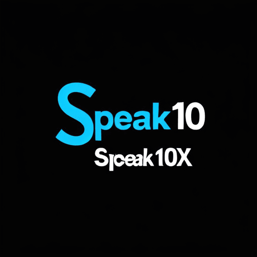 Professional logo design. Speak10x <lora:sdxlbase20:1>