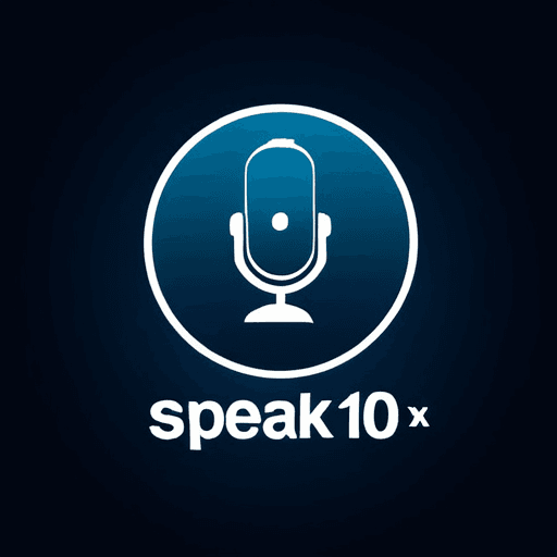 Professional logo design. An app to learn english which is called as speak10x <lora:sdxlbase20:1>