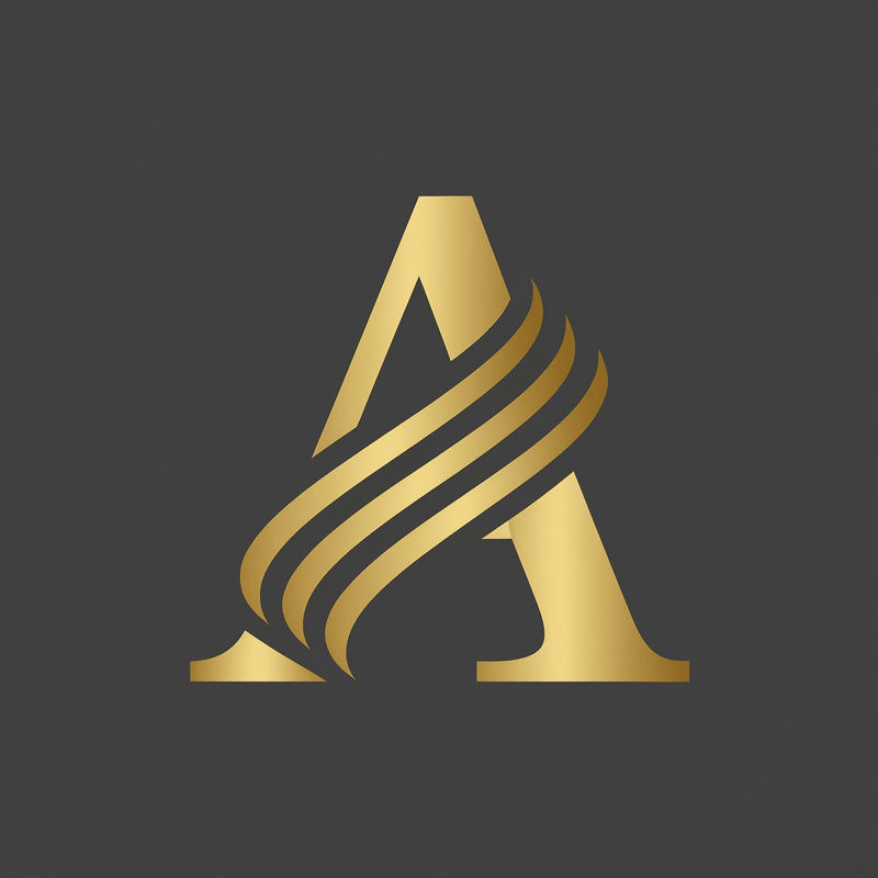 Professional logo design. letter A 