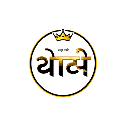 Professional logo design. Create a premium circular logo on a pure white background.The logo features the Marathi/Devanagari word “शौर्य” written in a modern, custom Devanagari font, not identical to common fonts and not traditional calligraphy.The letter style should be unique, bold, and fashion-brand oriented, with clean curves and slightly sharp cuts to give a powerful yet classy look.Apply a black to metallic gold gradient on the text with a luxury finish.Add a minimal and modern crown symbol above the text (simple, elegant, not heavy or overly royal).Use very subtle gold texture or light splatter effects, keeping the logo clean and balanced.Include the text “॥ श्री गणेशाय नमः ॥” in a small, elegant Devanagari font above the main logo.The overall logo should look distinct, premium, brand-ready, and clearly different from common or existing logo styles.