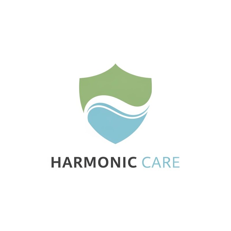 “Design a modern, minimalist logo for a health and care brand. The logo should convey trust, calmness, safety, and support. Use abstract symbols inspired by healthcare, wellness, balance of body and mind, and protection. Clean and simple style, suitable for health, medical, and wellness brands. Soft, calming color palette such as natural green, light blue, or neutral tones. No clutter, no unnecessary details. Professional, modern, and timeless design suitable for website, app, and print.”