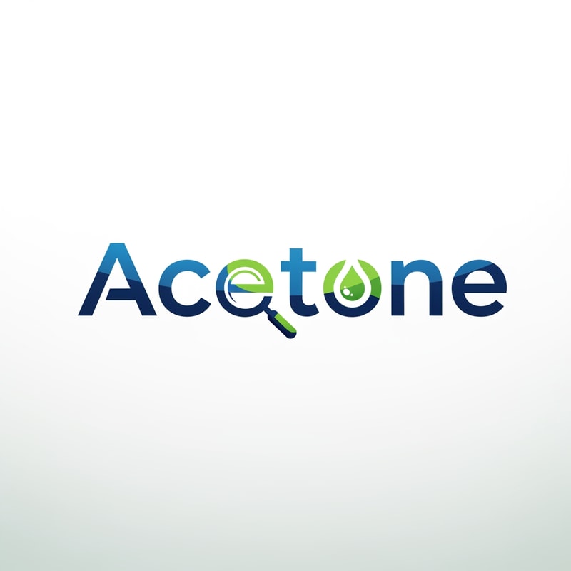 a logo for my application called "acetone-detector" i want single workd logo for my android applicatioin