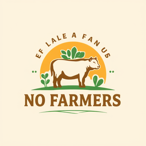 Professional logo design. no farmers no food logo