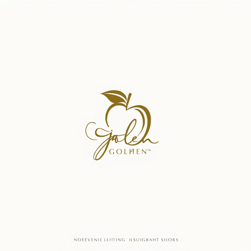 Professional logo design. "Create a calligraphic, elegant logo for a premium yoga and pilates boutique studio named 'Golden Apple.' The design should feature a stylized, flowing apple icon that symbolizes luxury, vitality and balance. Incorporate refined, calligraphic lines and simplicity in the apple icon and studio name lettering. Use a sophisticated color palette of white and gold to convey tranquility and sophistication. The calligraphic style should feel both modern and timeless, evoking a sense of awe and high-end branding. The logo should appeal to a discerning clientele seeking a premium yoga and pilates experience and elevate your studio's signage, marketing materials and merchandise. Aim for a minimalistic yet elegant design that stands out."