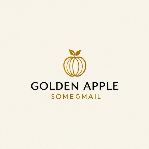 Professional logo design. "Create a luxurious and minimalistic logo for a yoga boutique studio named 'Golden Apple.' The design should feature a sleek, stylized apple that symbolizes luxury and vitality, incorporating elegant lines and simplicity. Use a refined color palette of white and gold to convey sophistication and tranquility. The logo should evoke a sense of awe and balance, suitable for high-end branding, signage, and marketing materials. Aim for a design that feels both modern and timeless, appealing to a clientele seeking a premium yoga/pilates experience."
