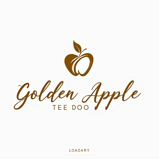 Professional logo design. "Create a calligraphic, elegant logo for a premium yoga and pilates boutique studio named 'Golden Apple.' The design should feature a stylized, flowing apple icon that symbolizes luxury, vitality and balance. Incorporate refined, calligraphic lines and simplicity in the apple icon and studio name lettering. Use a sophisticated color palette of white and gold to convey tranquility and sophistication. The calligraphic style should feel both modern and timeless, evoking a sense of awe and high-end branding. The logo should appeal to a discerning clientele seeking a premium yoga and pilates experience and elevate your studio's signage, marketing materials and merchandise. Aim for a minimalistic yet elegant design that stands out."