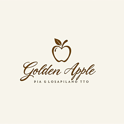 Professional logo design. "Create a calligraphic, elegant logo for a premium yoga and pilates boutique studio named 'Golden Apple.' The design should feature a stylized, flowing apple icon that symbolizes luxury, vitality and balance. Incorporate refined, calligraphic lines and simplicity in the apple icon and studio name lettering. Use a sophisticated color palette of white and gold to convey tranquility and sophistication. The calligraphic style should feel both modern and timeless, evoking a sense of awe and high-end branding. The logo should appeal to a discerning clientele seeking a premium yoga and pilates experience and elevate your studio's signage, marketing materials and merchandise. Aim for a minimalistic yet elegant design that stands out."