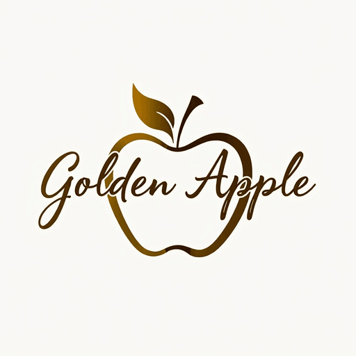 Professional logo design. "Create a calligraphic, elegant logo for a premium yoga and pilates boutique studio named 'Golden Apple.' The design should feature a stylized, flowing apple icon that symbolizes luxury, vitality and balance. Incorporate refined, calligraphic lines and simplicity in the apple icon and studio name lettering. Use a sophisticated color palette of white and gold to convey tranquility and sophistication. The calligraphic style should feel both modern and timeless, evoking a sense of awe and high-end branding. The logo should appeal to a discerning clientele seeking a premium yoga and pilates experience and elevate your studio's signage, marketing materials and merchandise. Aim for a minimalistic yet elegant design that stands out."