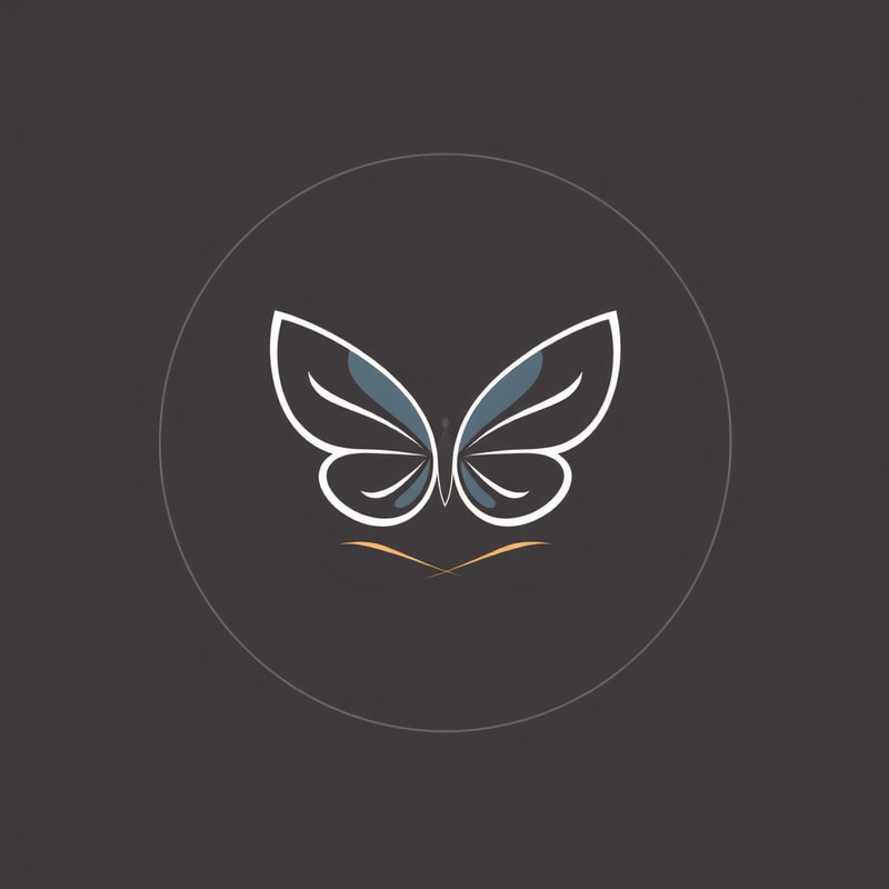 Professional logo design. Yoga logo with a simple one stroke butterfly