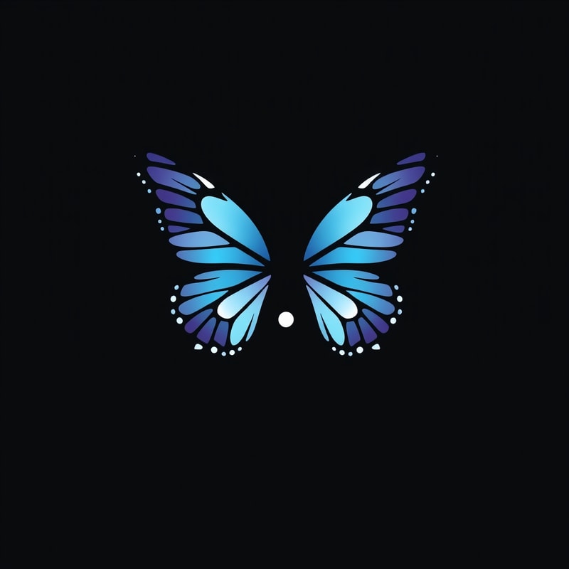 Professional logo design. Butterfly combinated with yin yang symbol