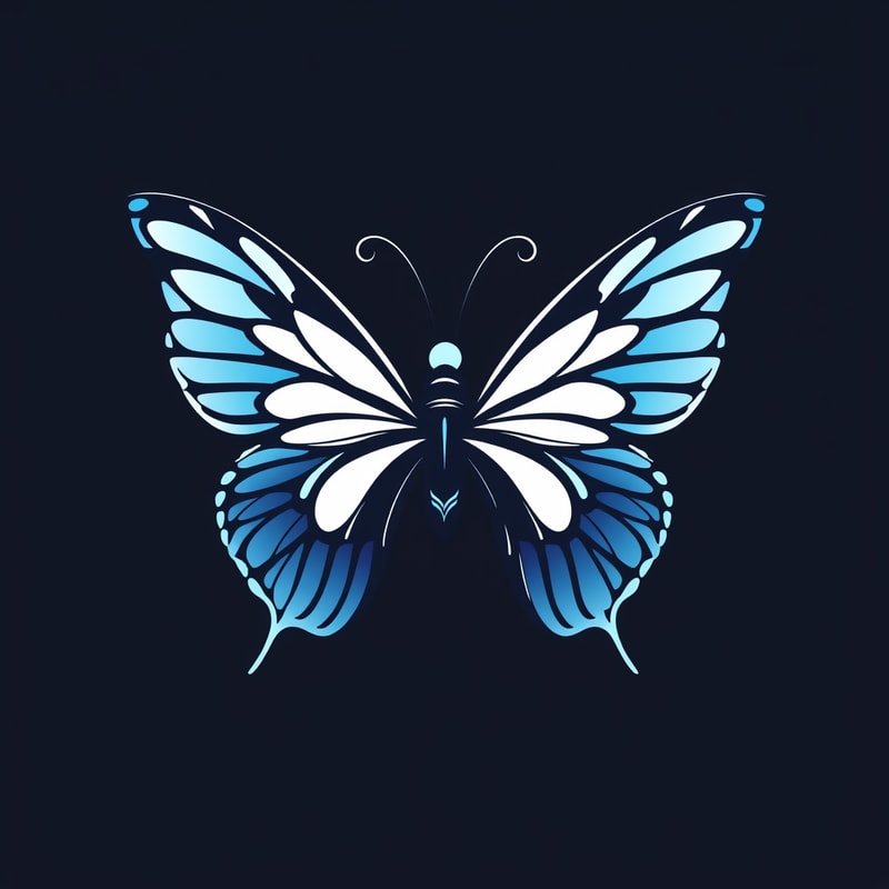 Professional logo design. Butterfly combinated with yin yang symbol
