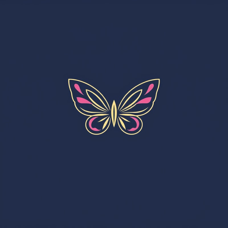 Professional logo design. Yoga logo with a simple one stroke butterfly