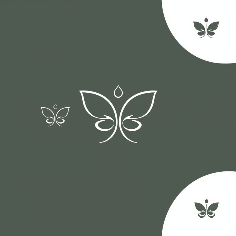 Professional logo design. Yoga logo with a simple one stroke butterfly